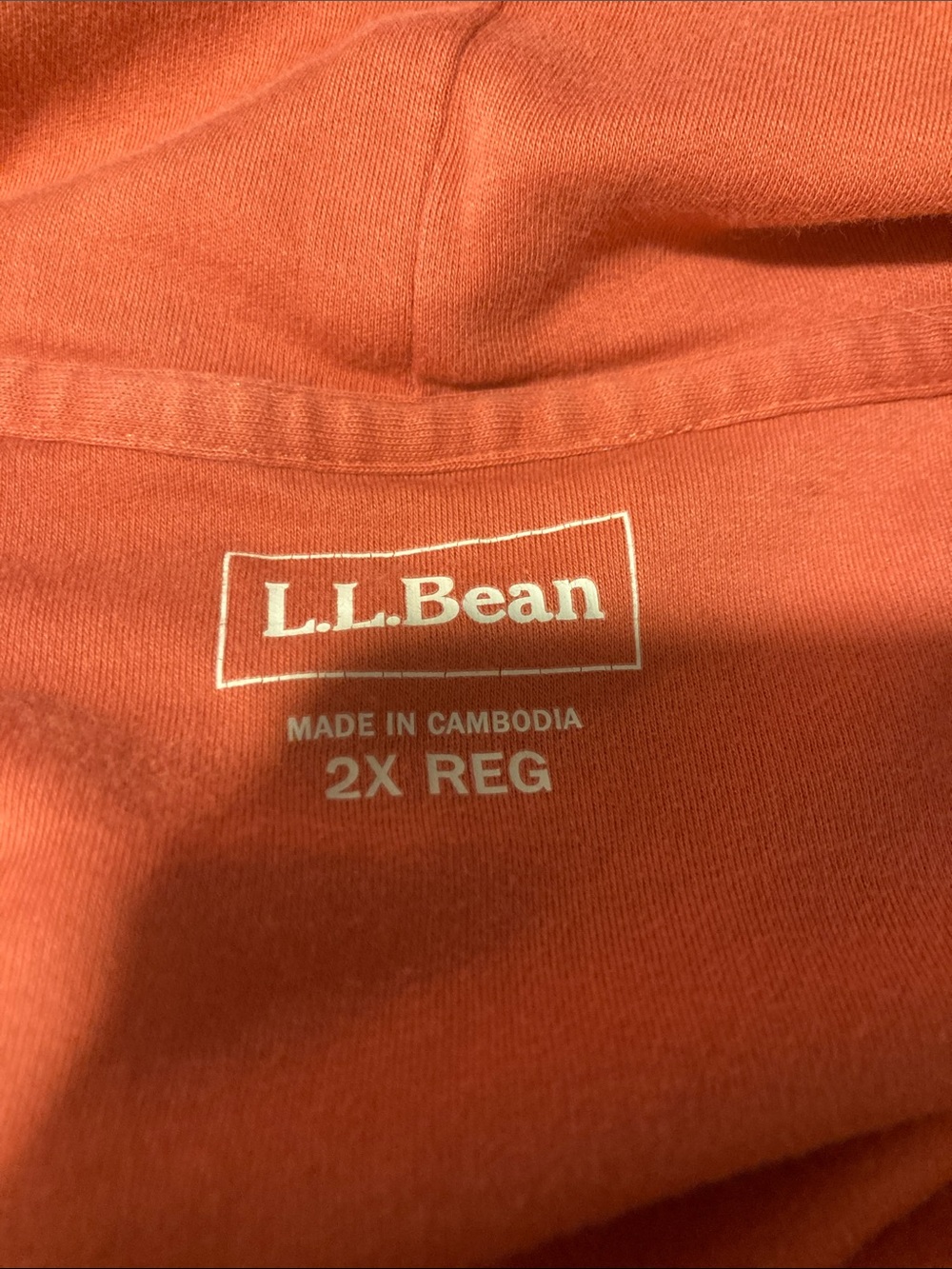 L.L. Bean Pinkish Orange LS Shirt 2X - Picture 7 of 8